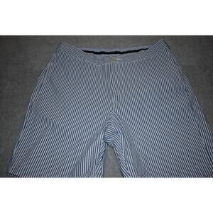 Brooks Brothers Seersucker Shorts Mens Size 35 Bermuda Chinos Khakis Golf Blue